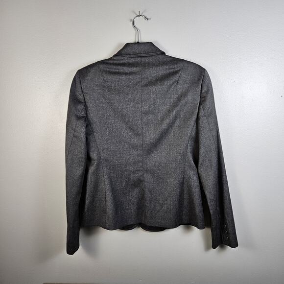 Made In Italy Of Benetton Blazer Jacket 3 Button Front Wool Blend Size 42 (US 6) - Picture 2 of 8